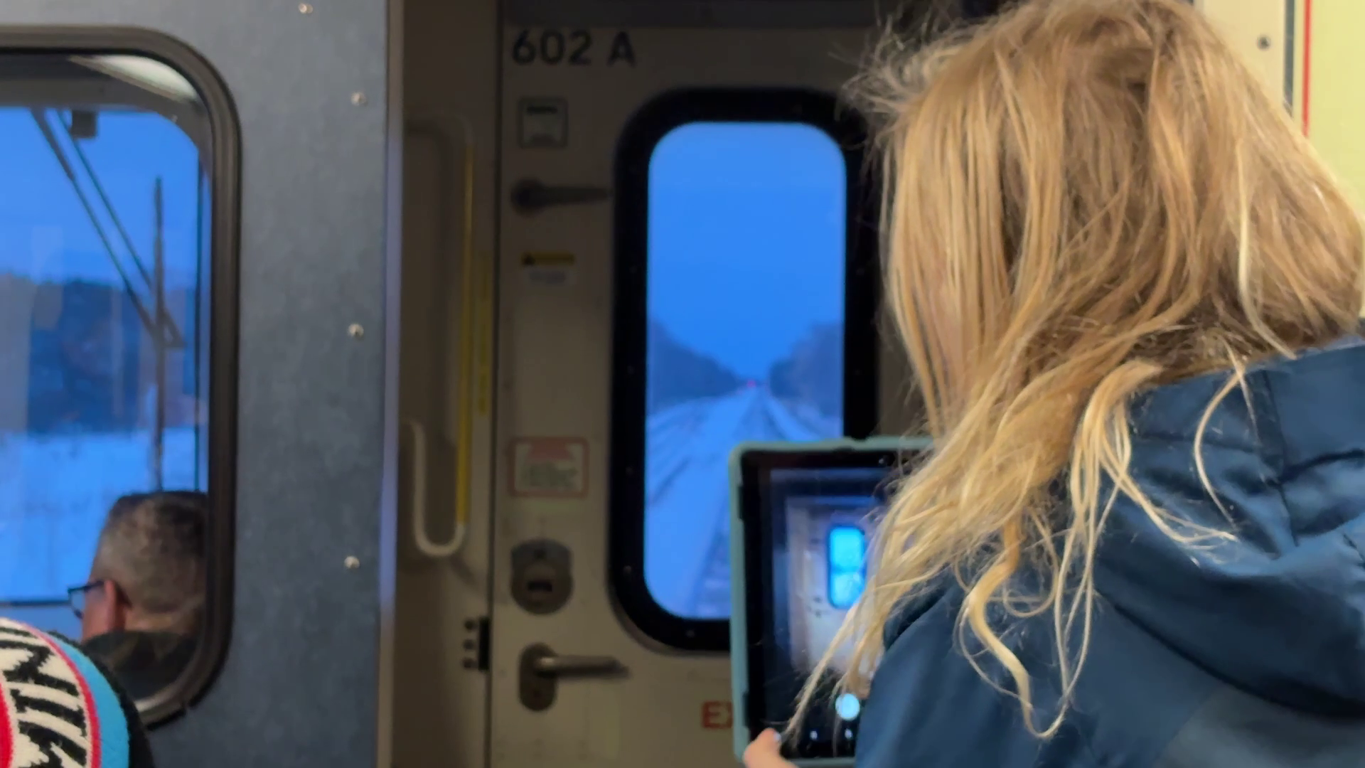A view from the front of the cab car on the Northbound trip.