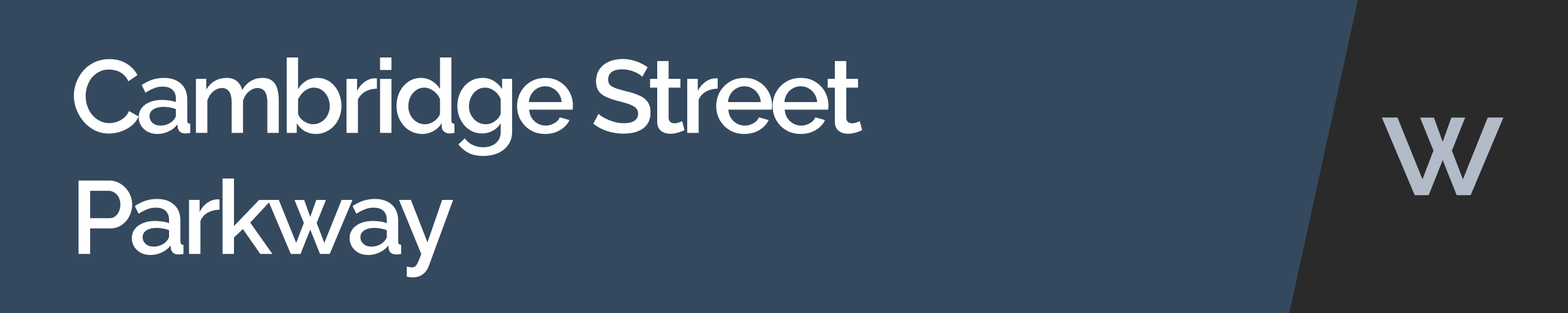 Cambridge Street Parkway Sign